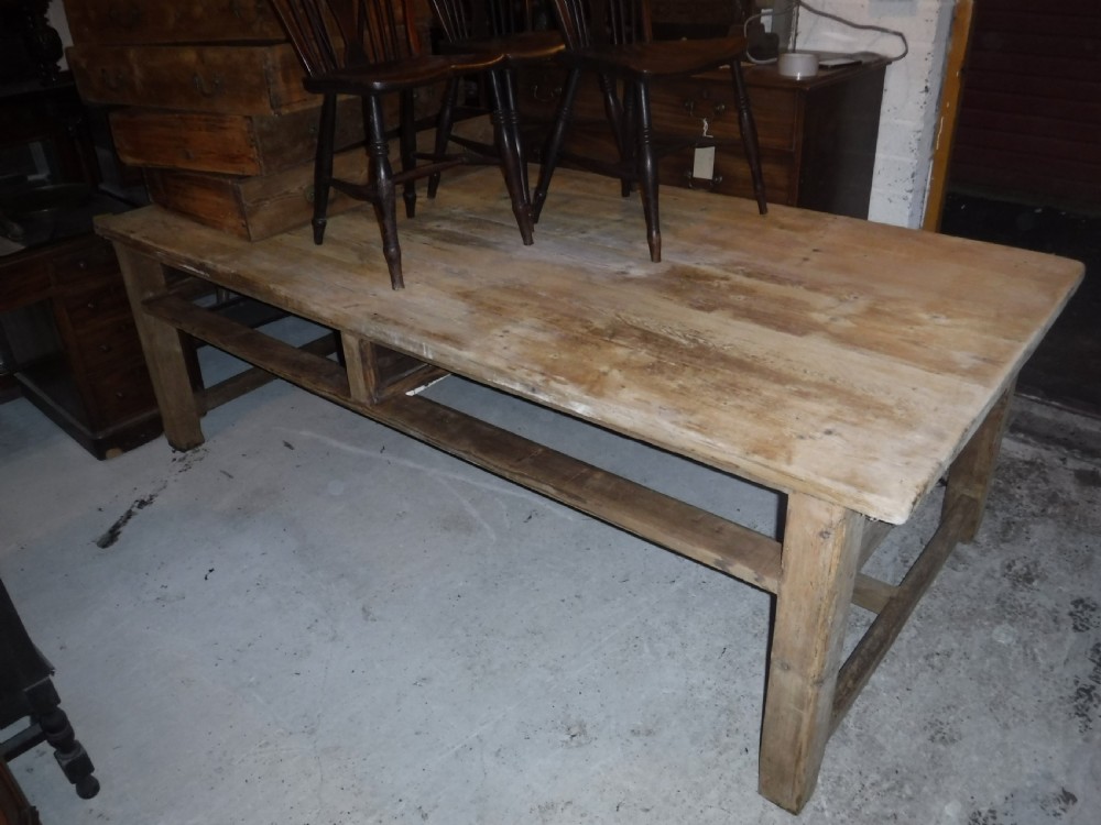 Very large 19th century country house kitchen table View VI