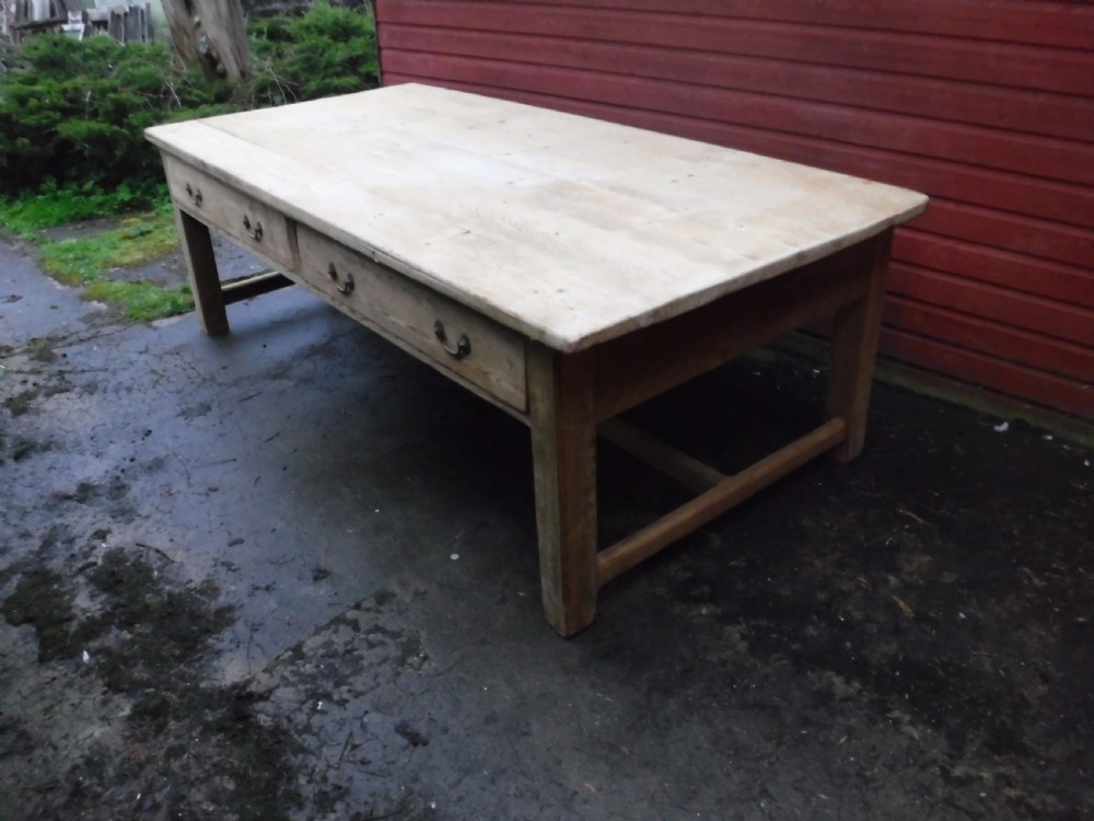 Very large 19th century country house kitchen table View VIII