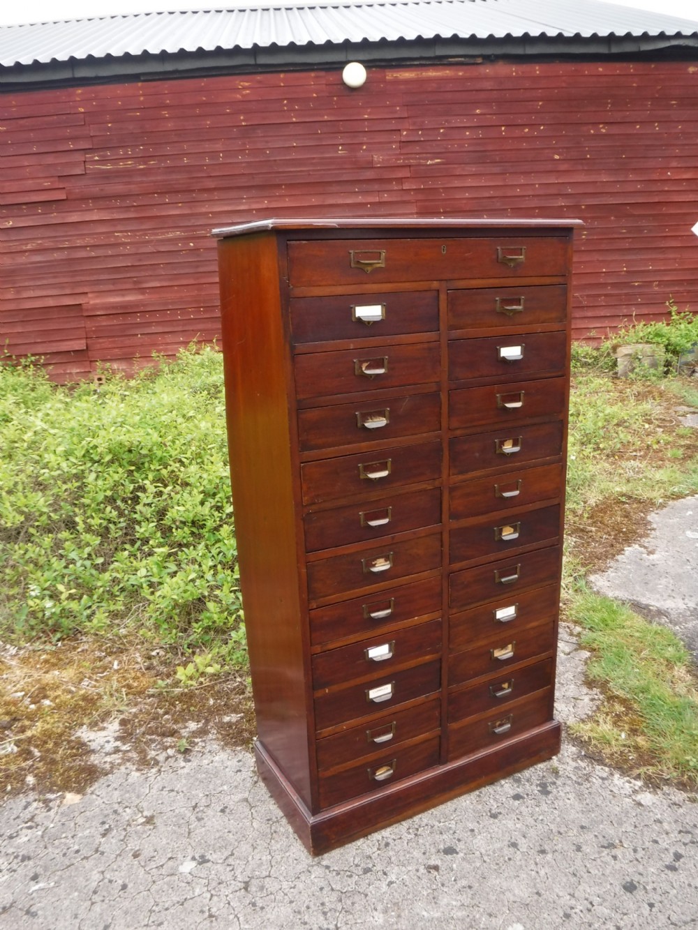 Early 20th century mahogany double bank of drawers