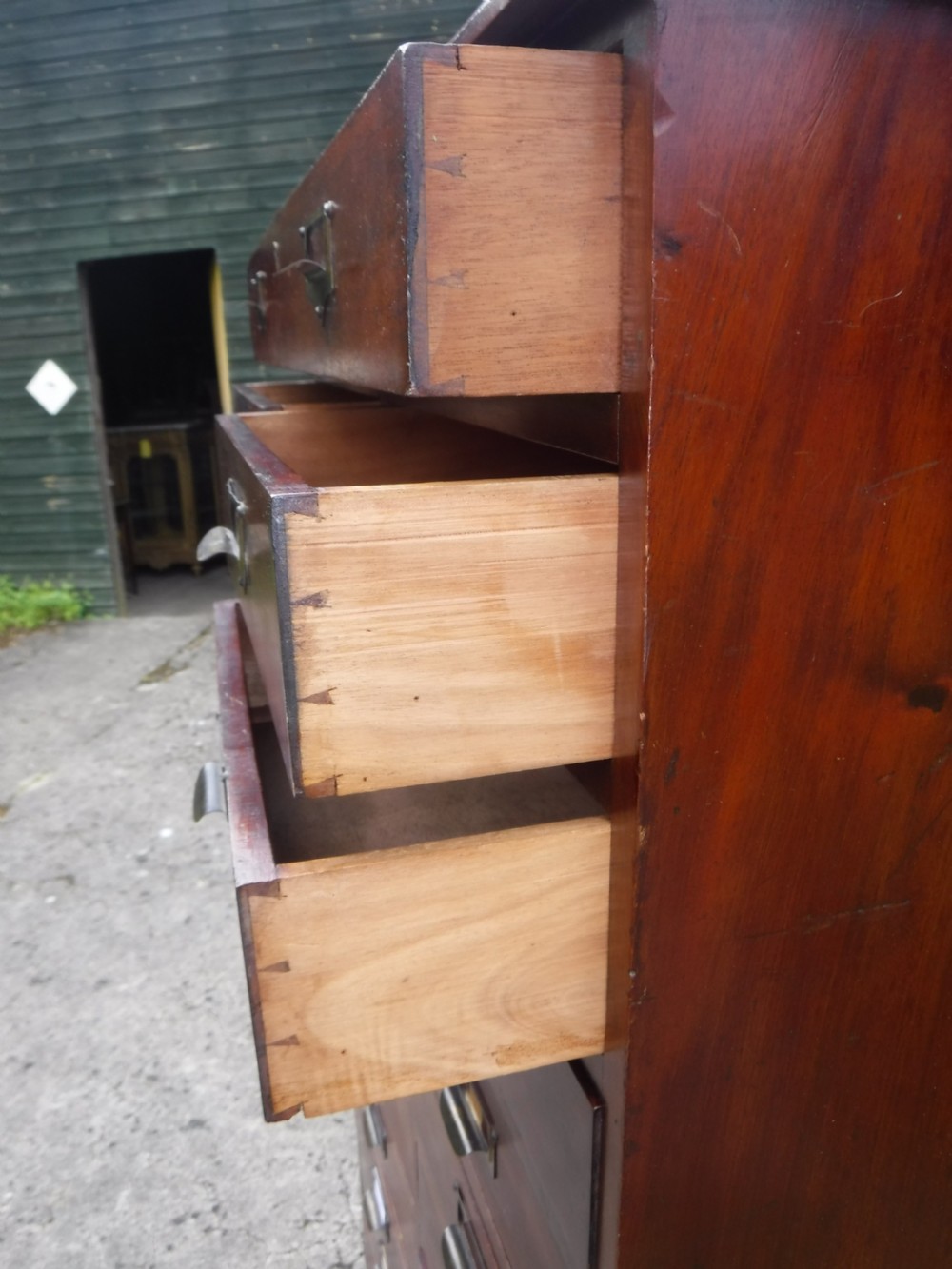 Early 20th century mahogany double bank of drawers View V