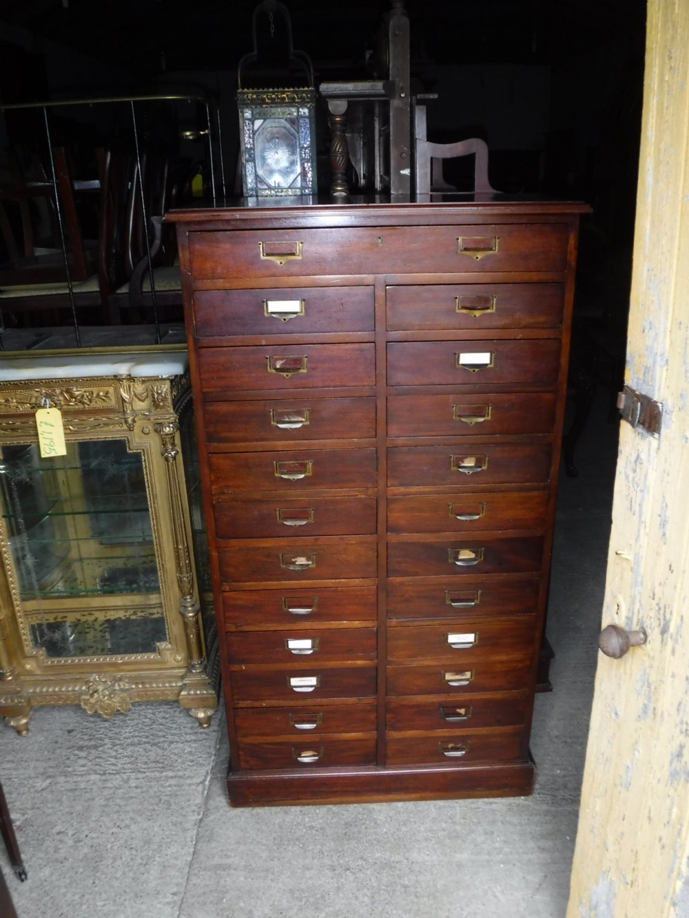 Early 20th century mahogany double bank of drawers View VI