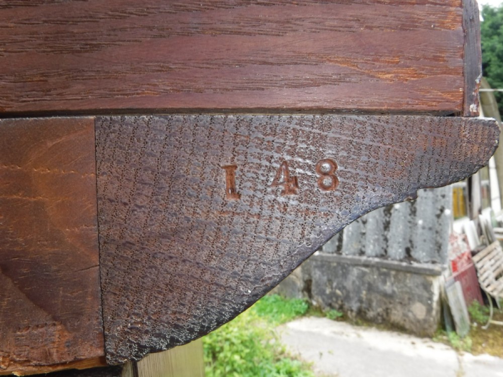 Oak Arts and Crafts hall wardrobe View VI