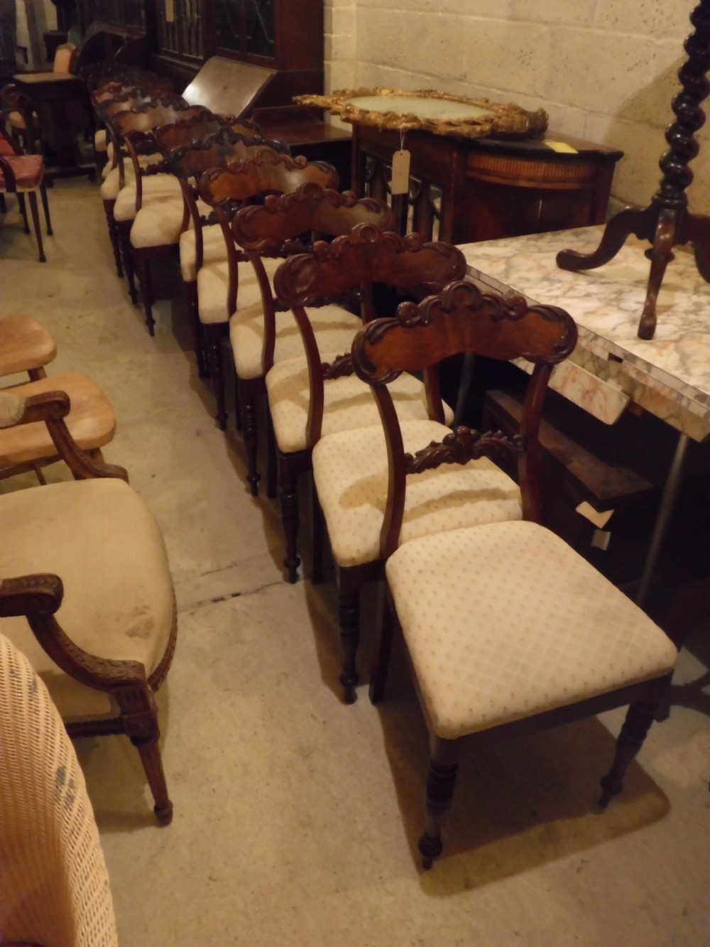 12 late 19th century mahogany dining chairs View III