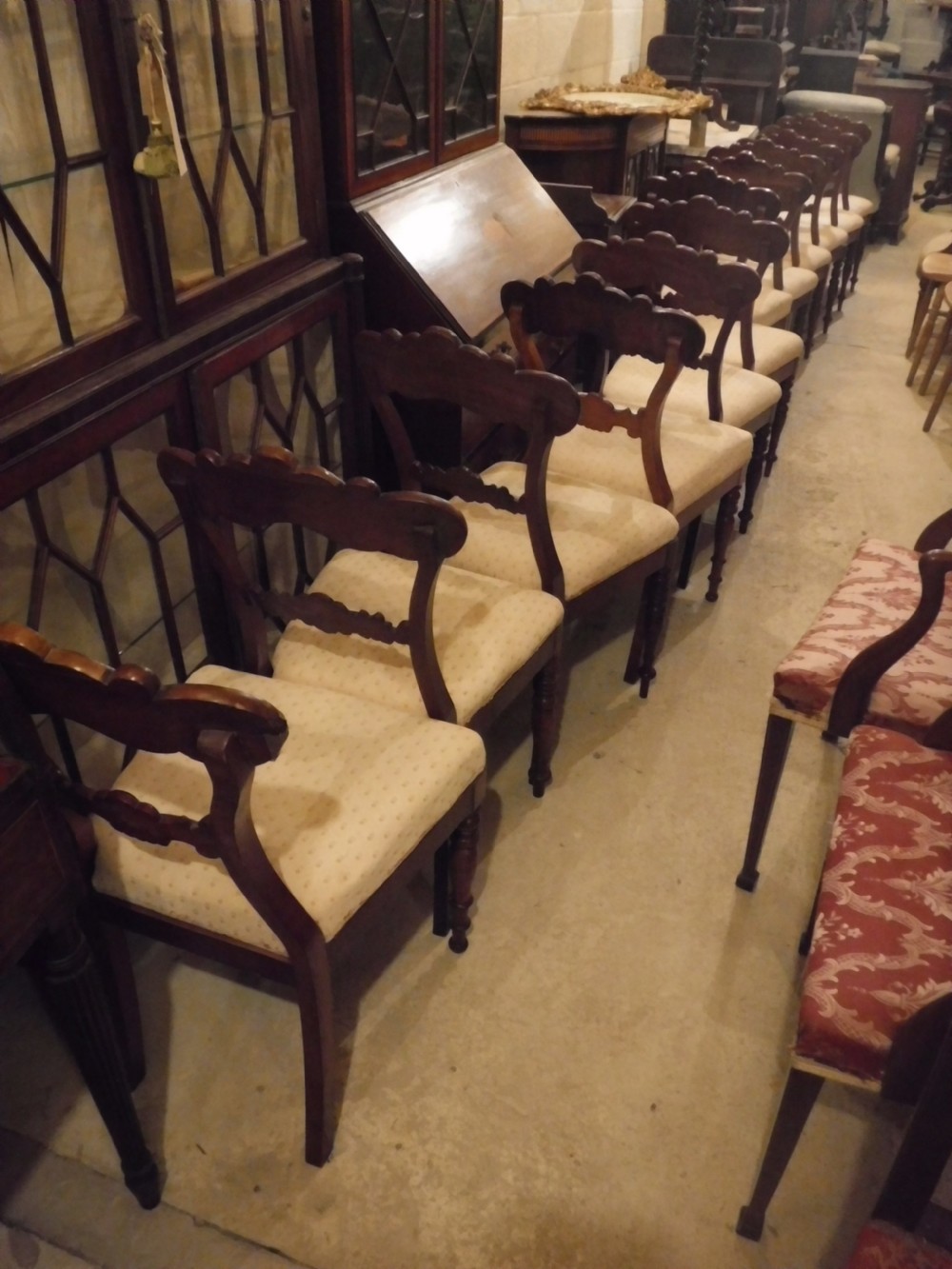 12 late 19th century mahogany dining chairs View IV