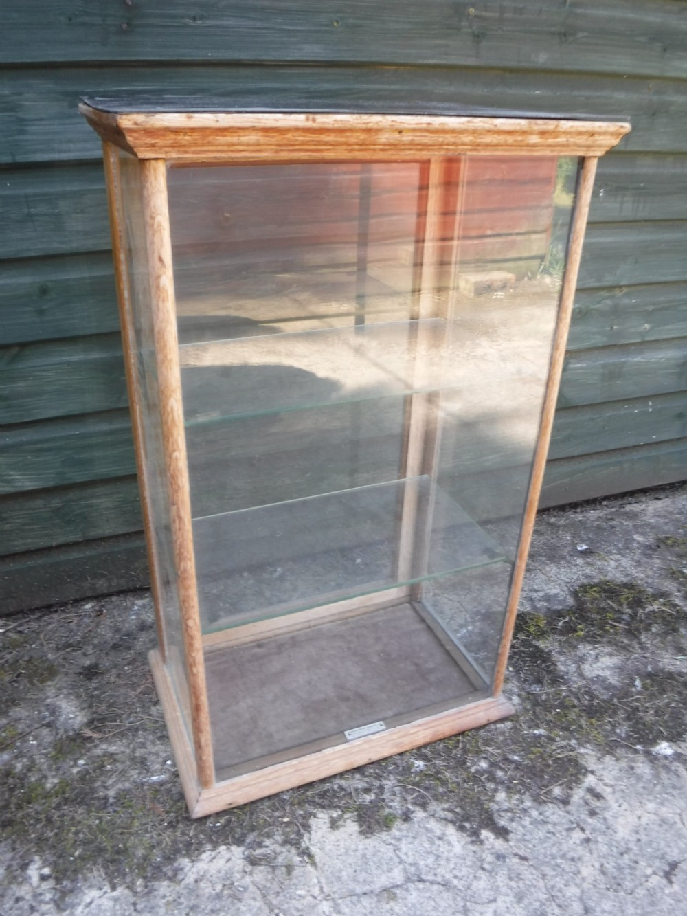Early 20th century oak table top shop display cabinet View II