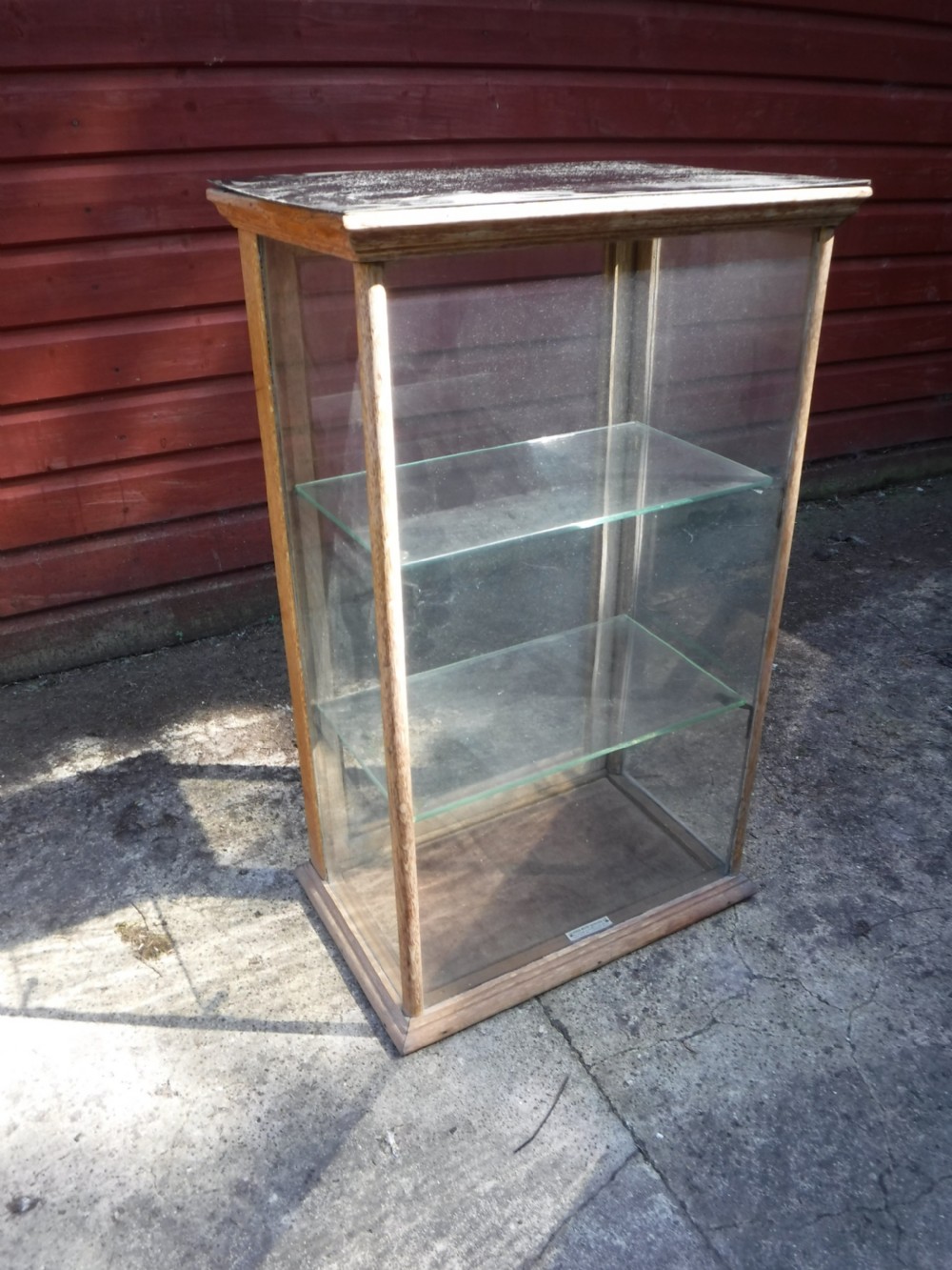 Early 20th century oak table top shop display cabinet View V