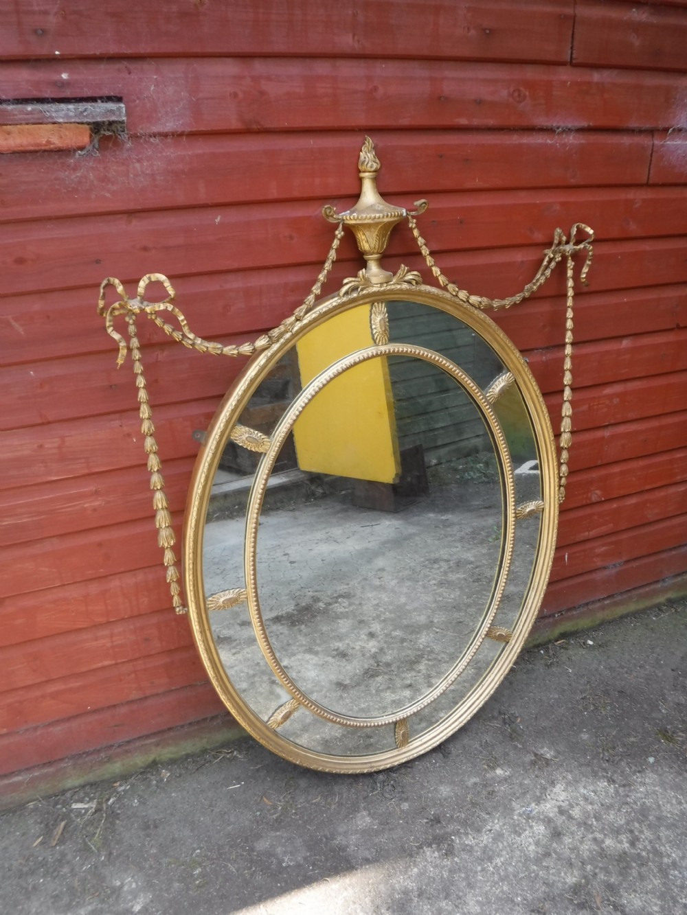 Late 19th century Adam designed gilt wall mirror