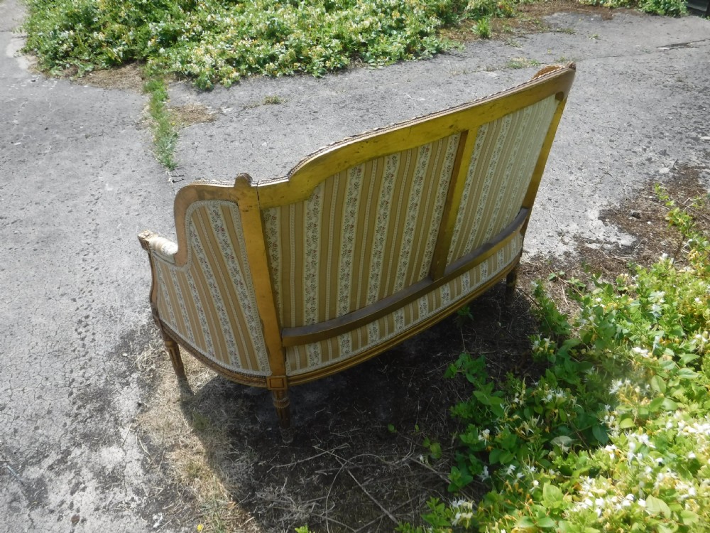 Early 20th century decorated and upholstered  2 seater settee View III