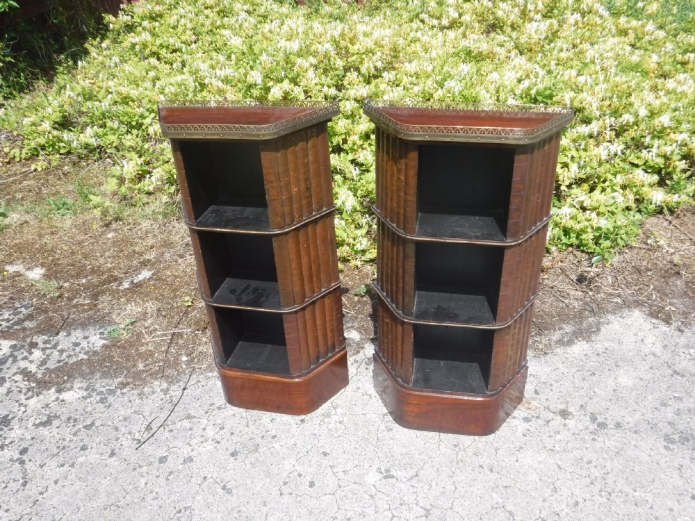 Pretty pair of small early 20th century rosewood bookstands