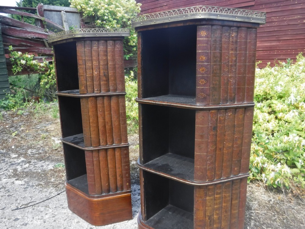 Pretty pair of small early 20th century rosewood bookstands View VII