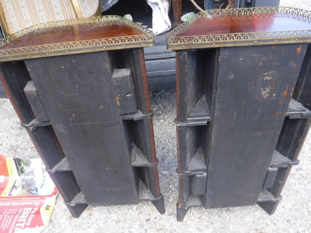 Pretty pair of small early 20th century rosewood bookstands View IX