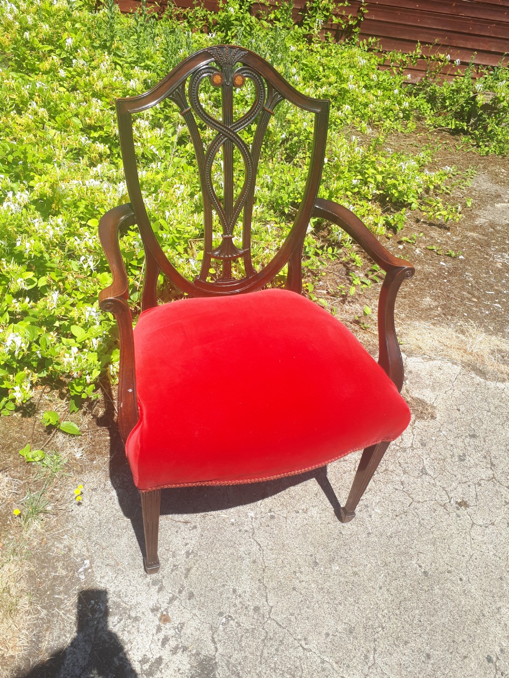 Good quality early 20th mahogany desk armchair View III