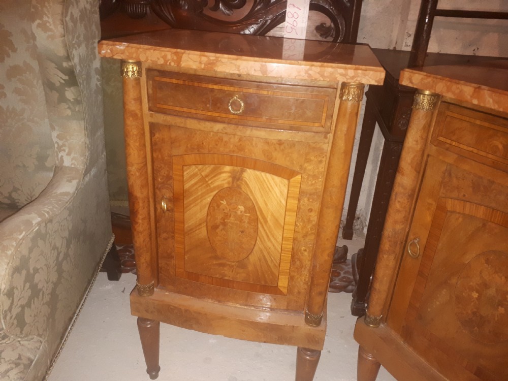 Pair of early 20th century bedside cabinets View II