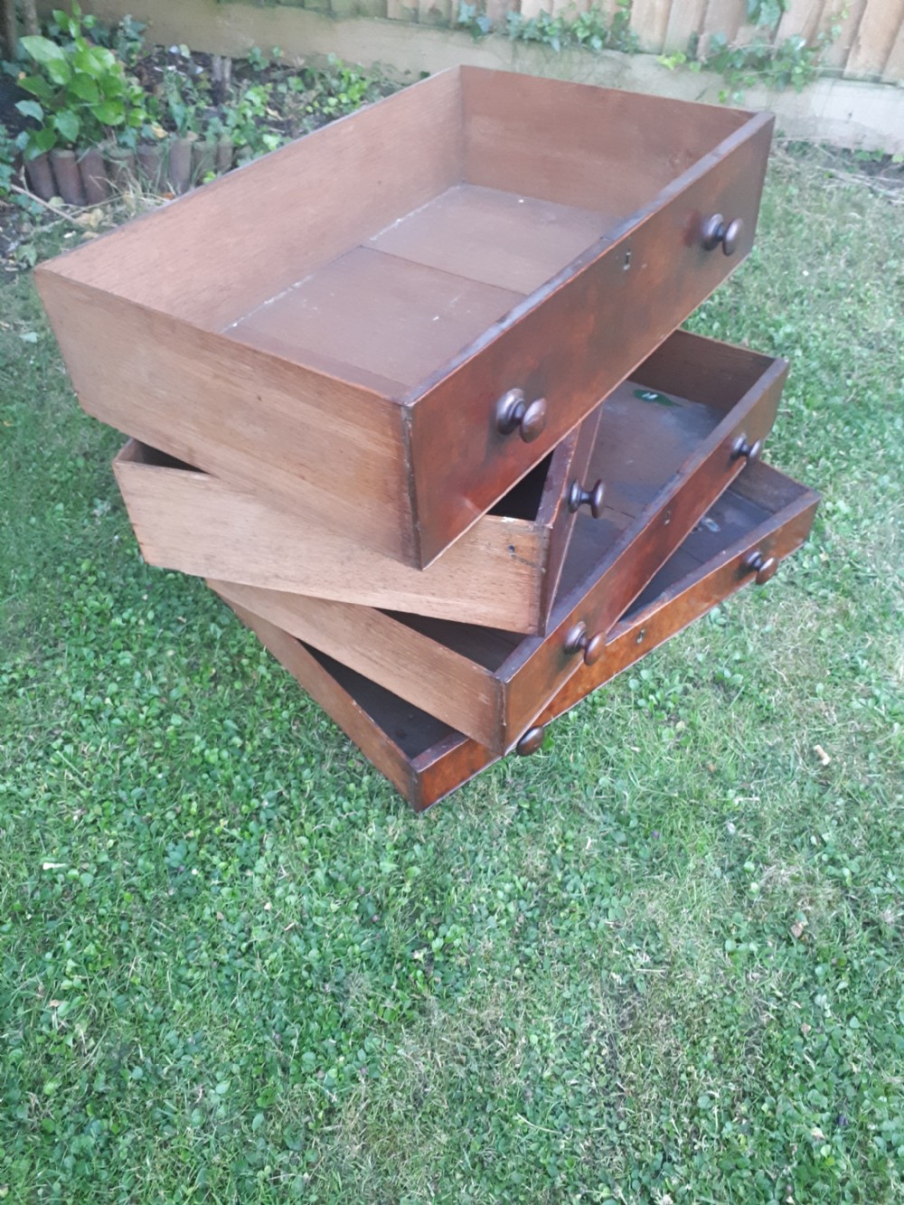 Small Georgian mahogany chest with slide View V