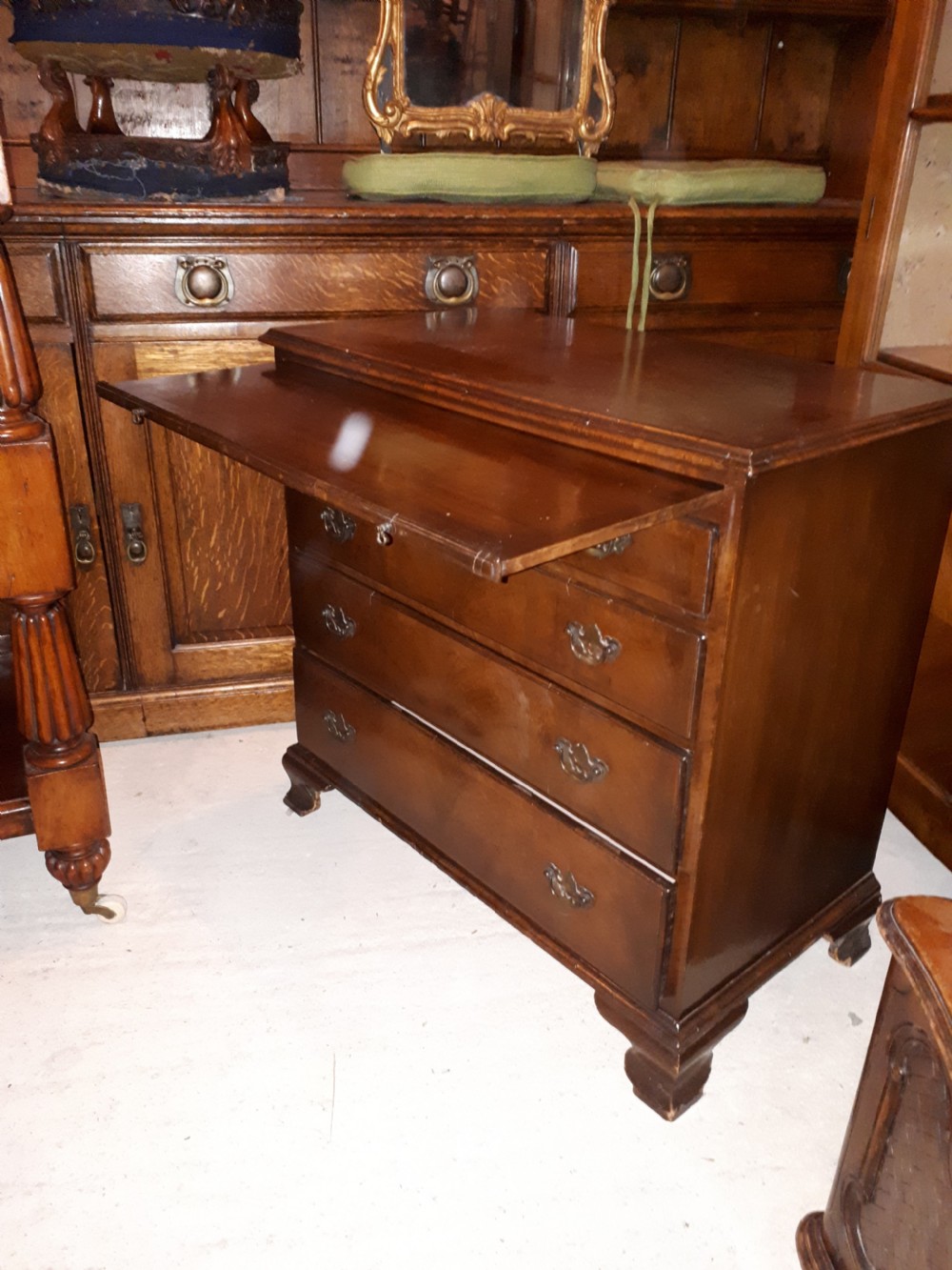 Early 20th century walnut and banded chest View IV