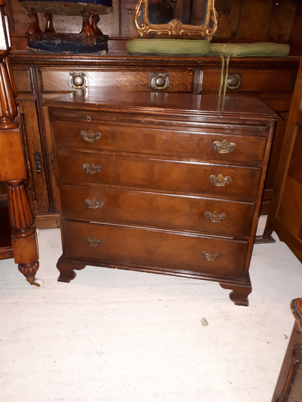 Early 20th century walnut and banded chest