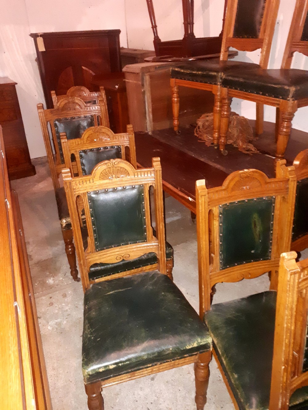 Set of 12 oak dining chairs View IV