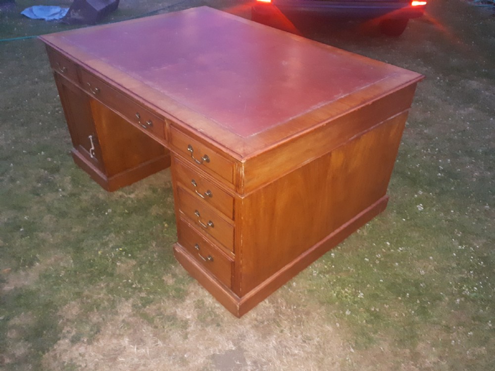 Early 20th century mahogany partners desk View V