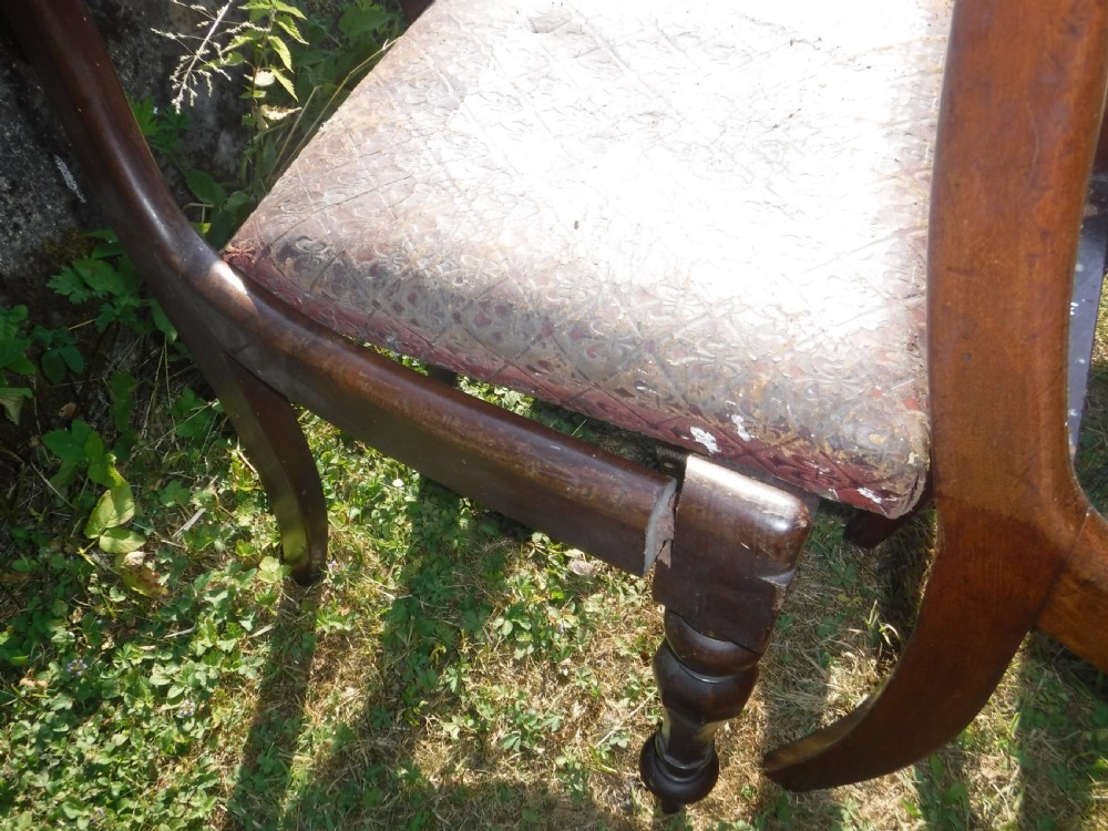 Set of 12 early Victorian mahogany dining chairs View VII