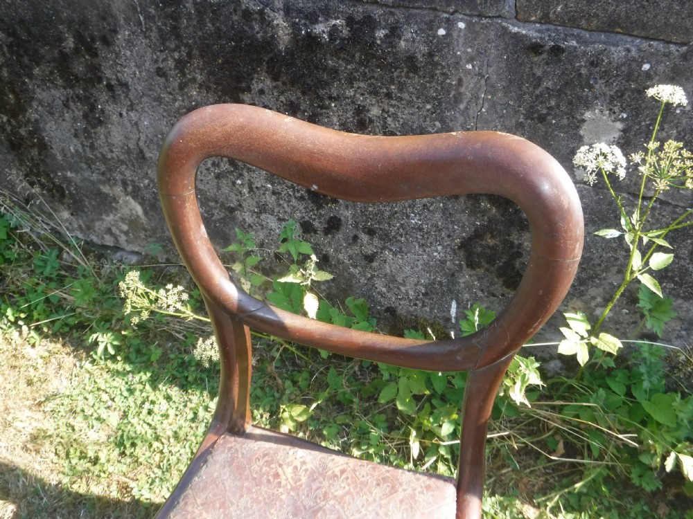 Set of 12 early Victorian mahogany dining chairs View IX