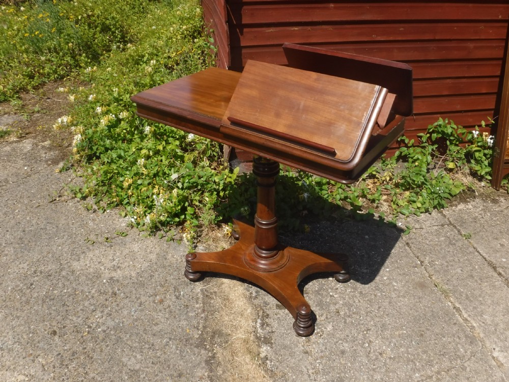 Good quality fully adjustable  mahogany reading table
