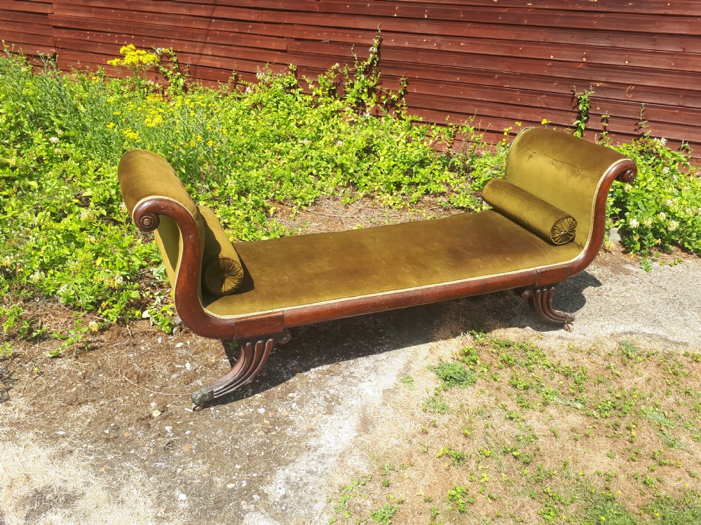 Large 19th century mahogany hall seat View III