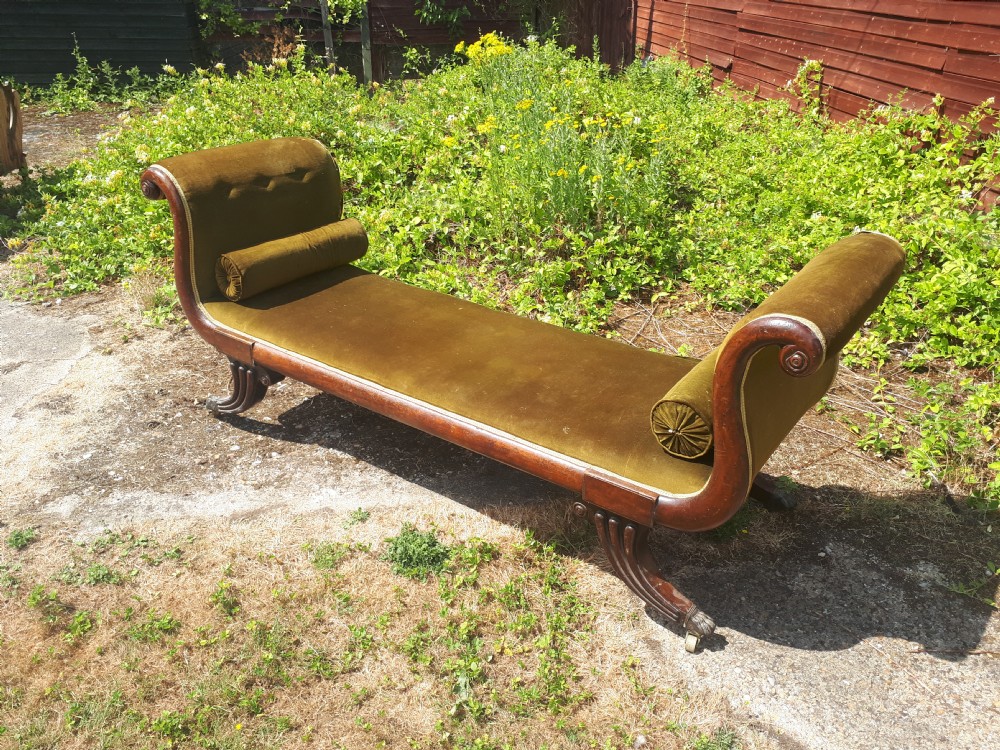 Large 19th century mahogany hall seat View IV