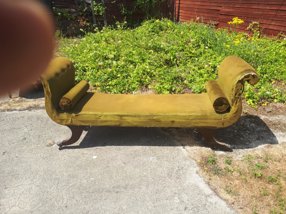 Large 19th century mahogany hall seat View V