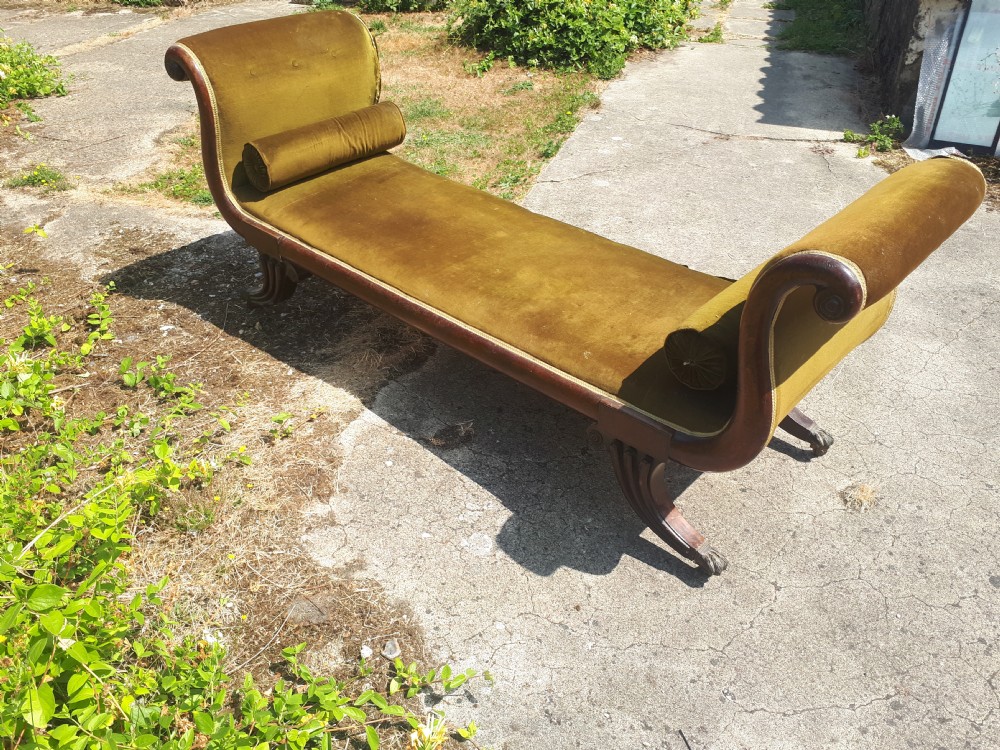 Large 19th century mahogany hall seat View VI