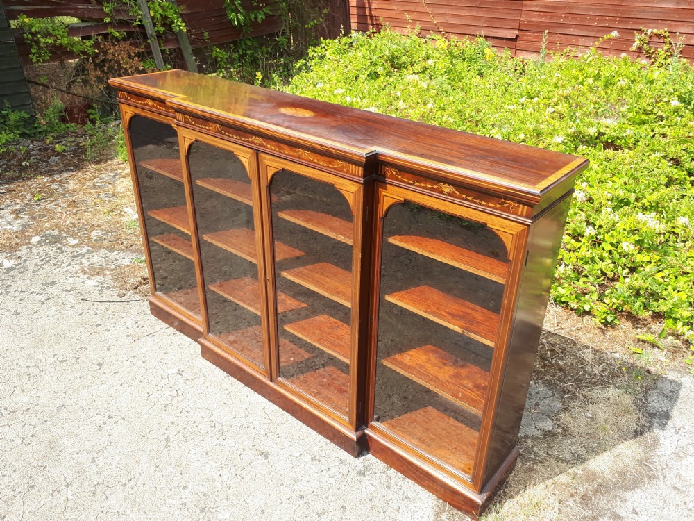 Good quality inlaid mahogany bookcase  View VII