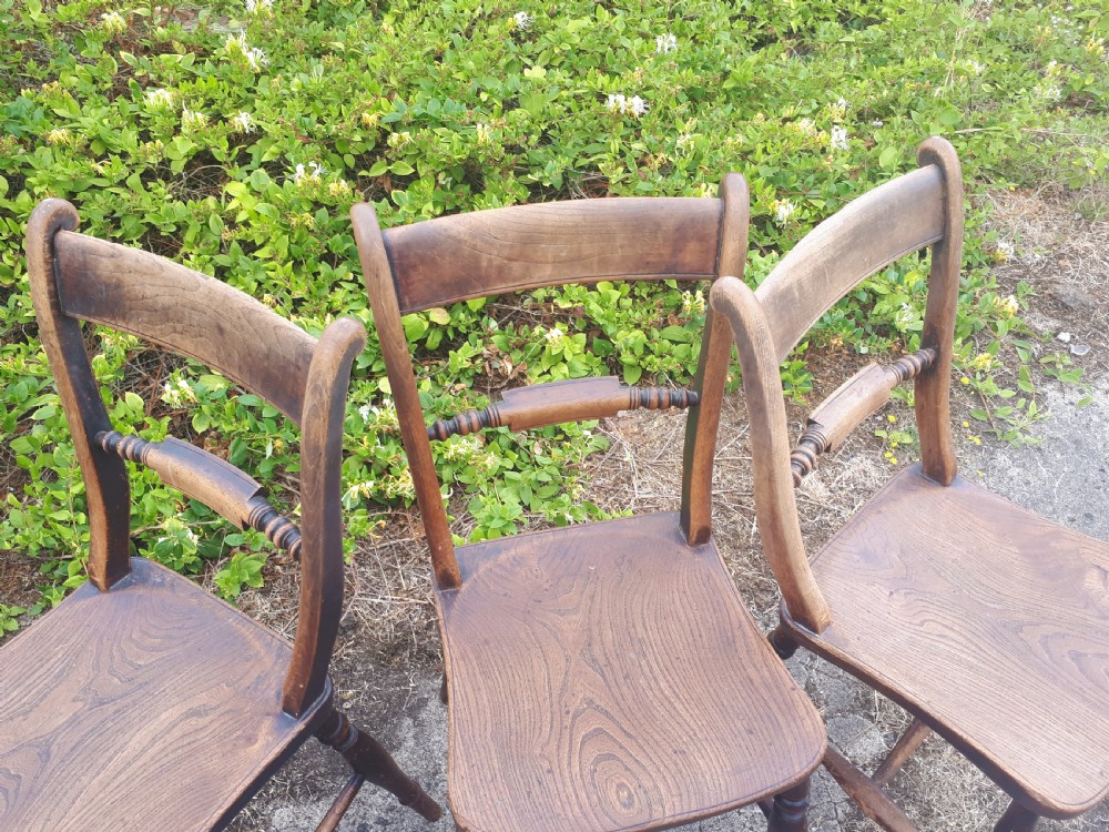 Set of 4 Windsor chairs with makers stamp View III