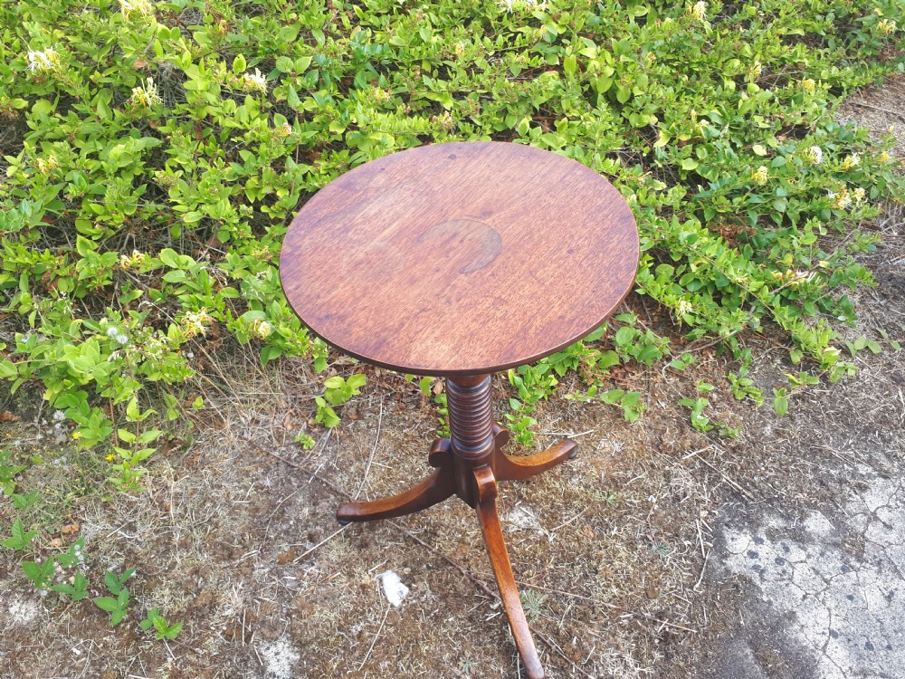 Regency mahogany pedestal occasional table View IV