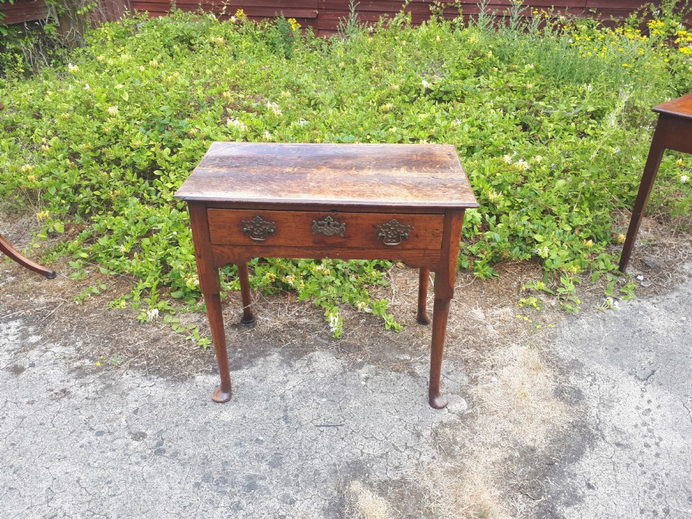 Georgian  oak single drawer side table