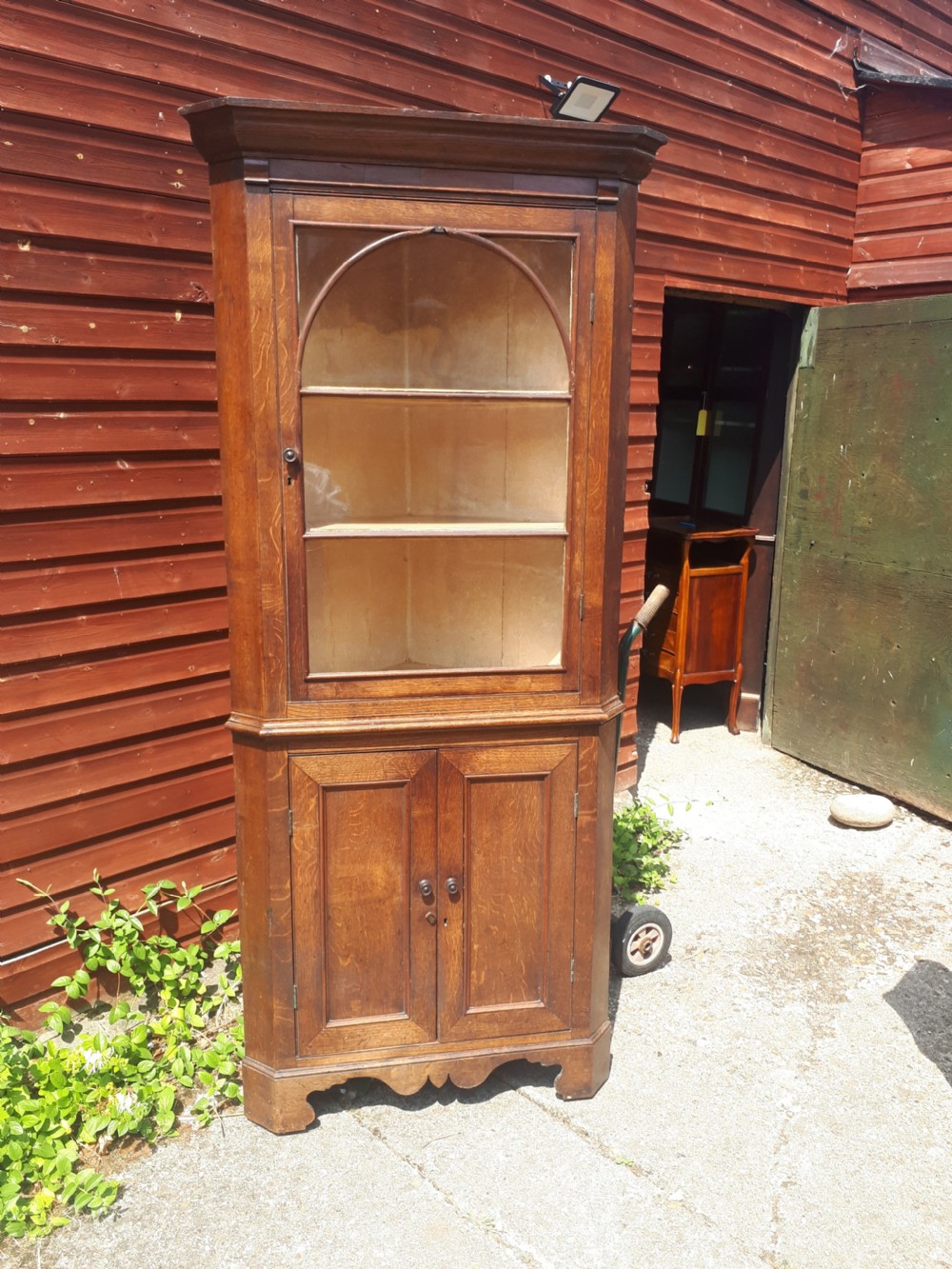 Welsh oak corner cabinet