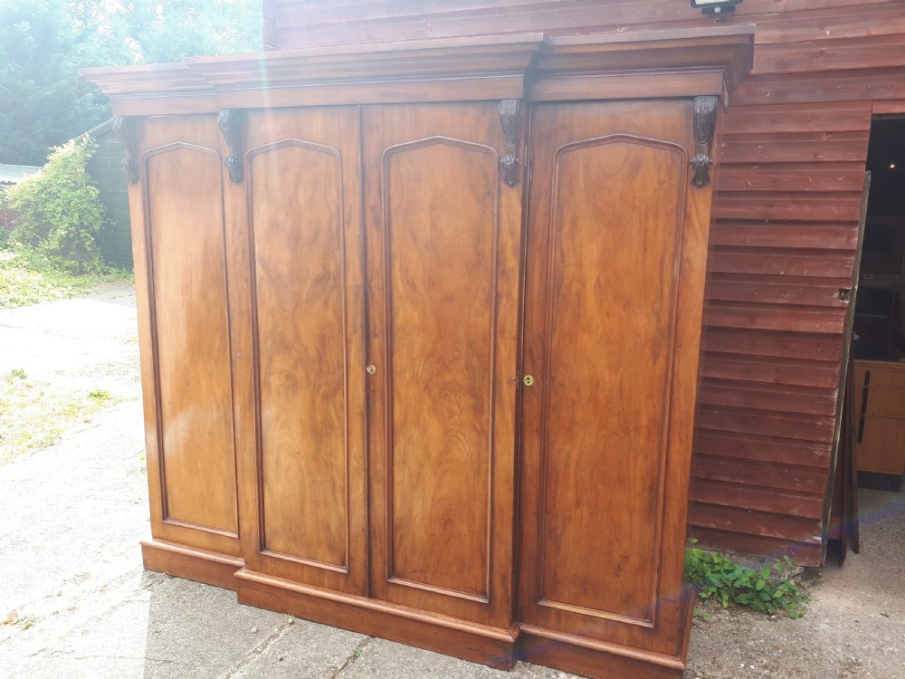 Mid 19th century  mahogany 4 door wardrobe View XI