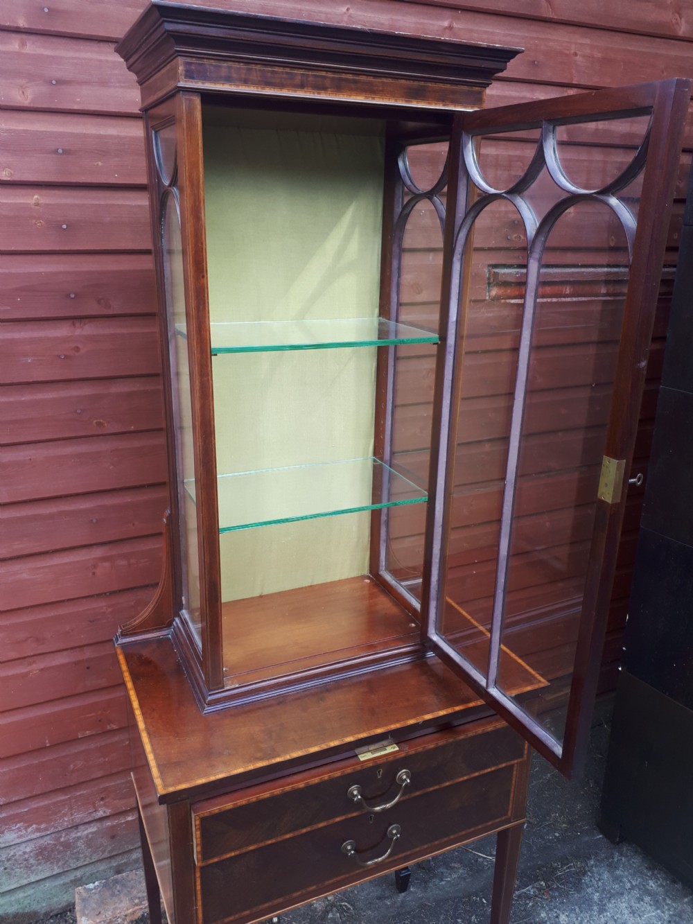 Edwardian inlaid display cabinet View IV