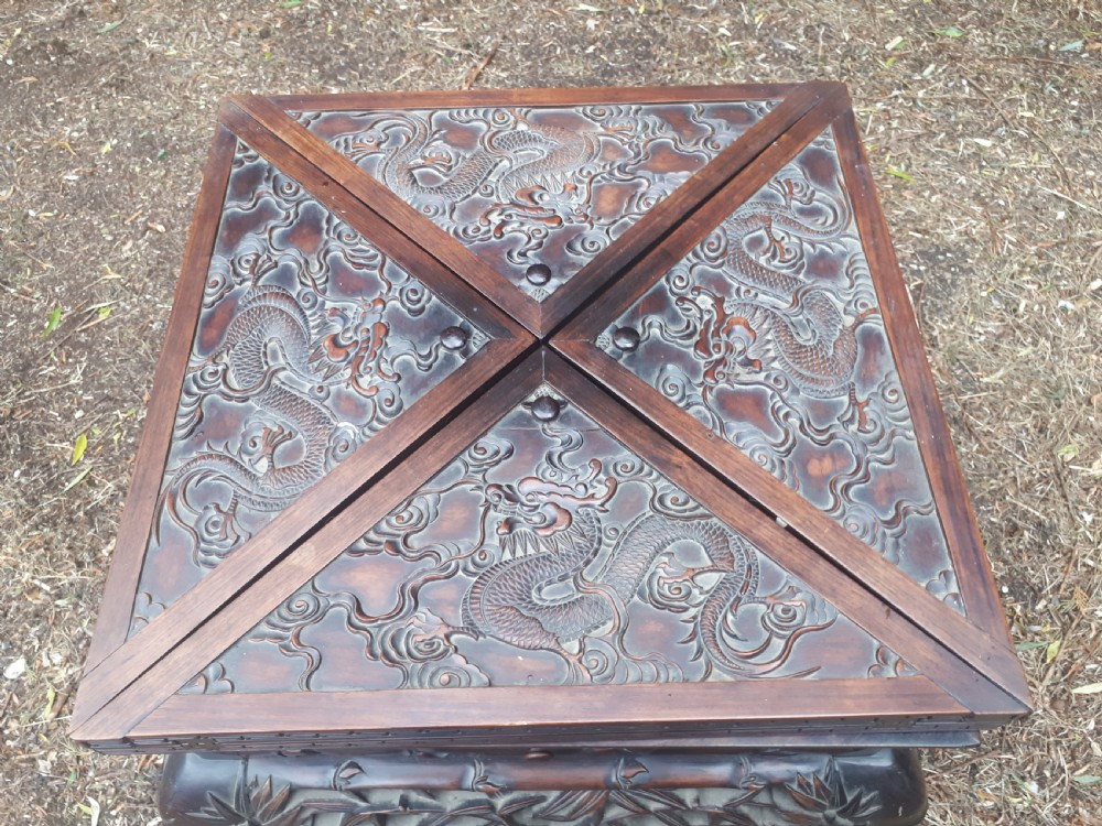 Late 19th century Chinese hardwood games table View IV