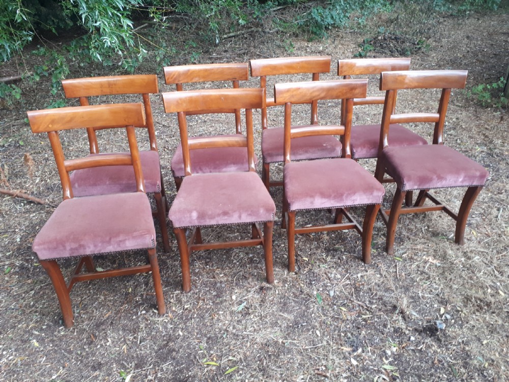 Set of 8 late 19th century French dining chairs View II