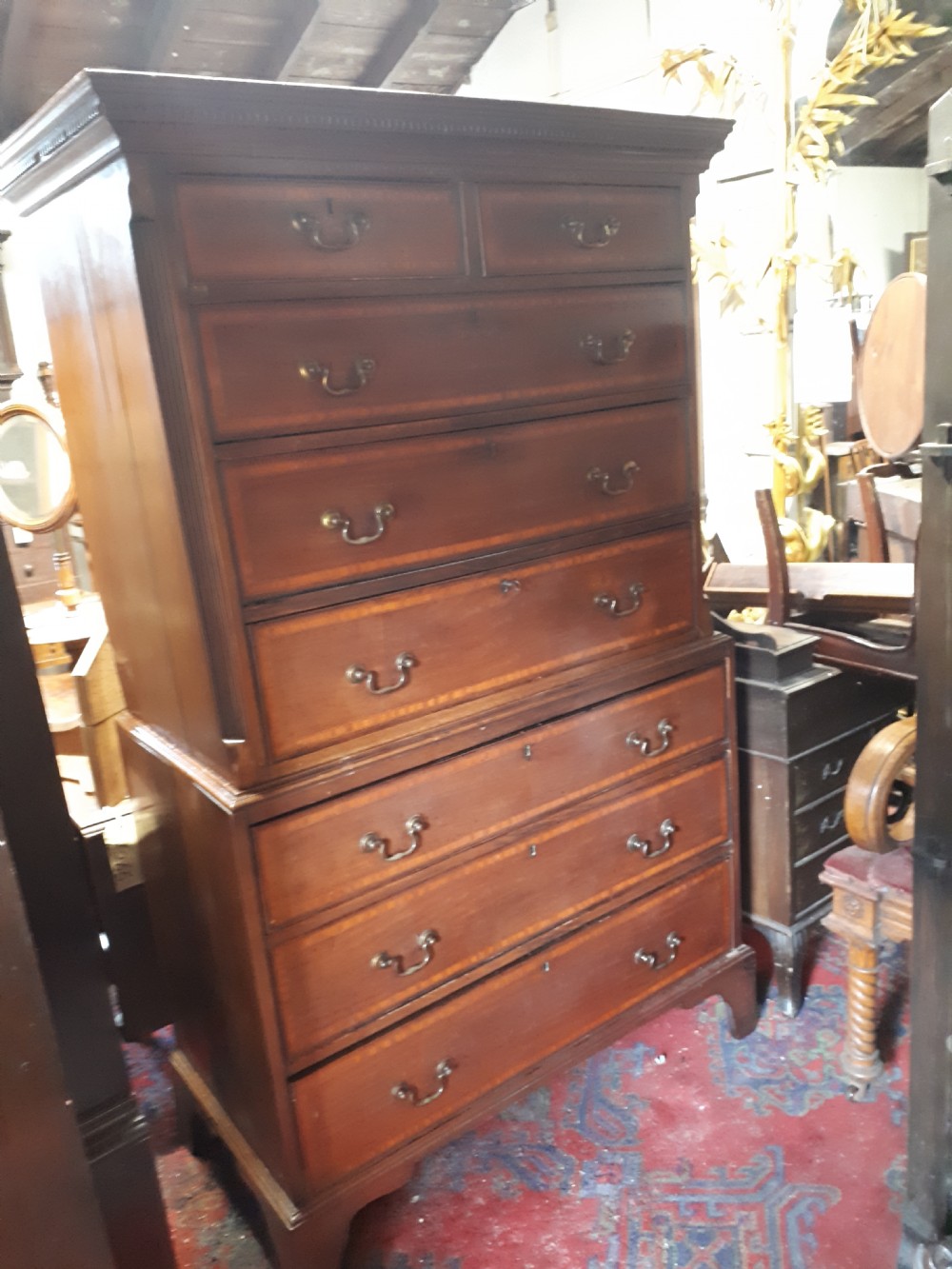 19th mahogany chest on chest View II