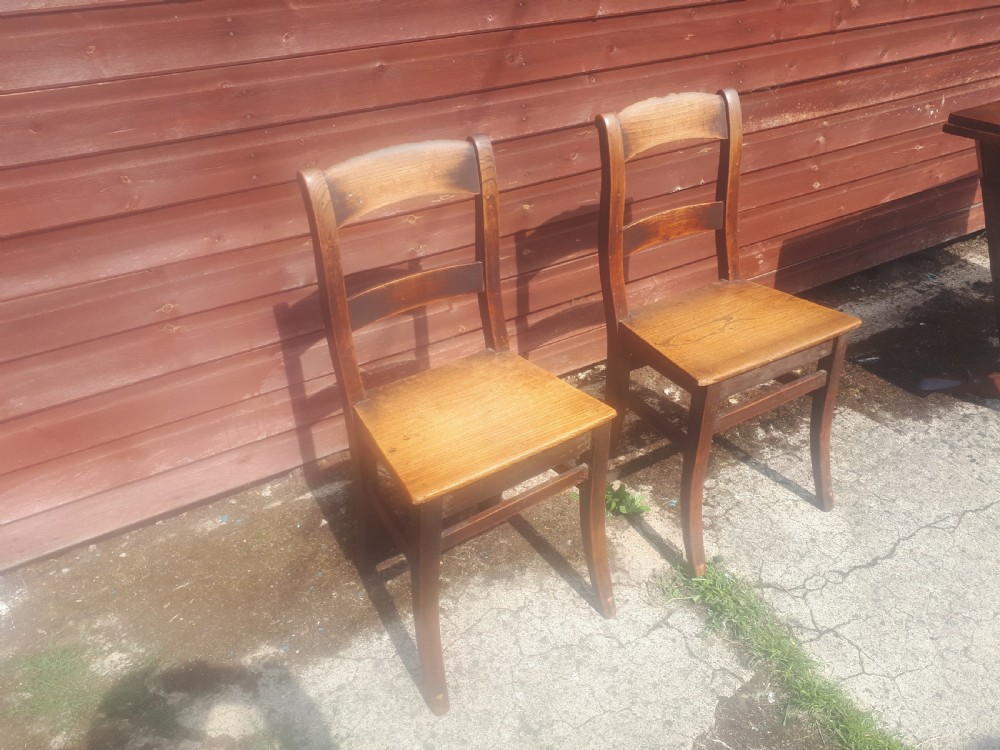 Rare pair of mid-19th century children's dining room chairs View III