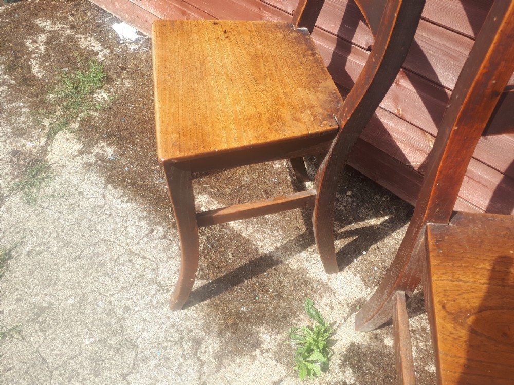 Rare pair of mid-19th century children's dining room chairs View IV