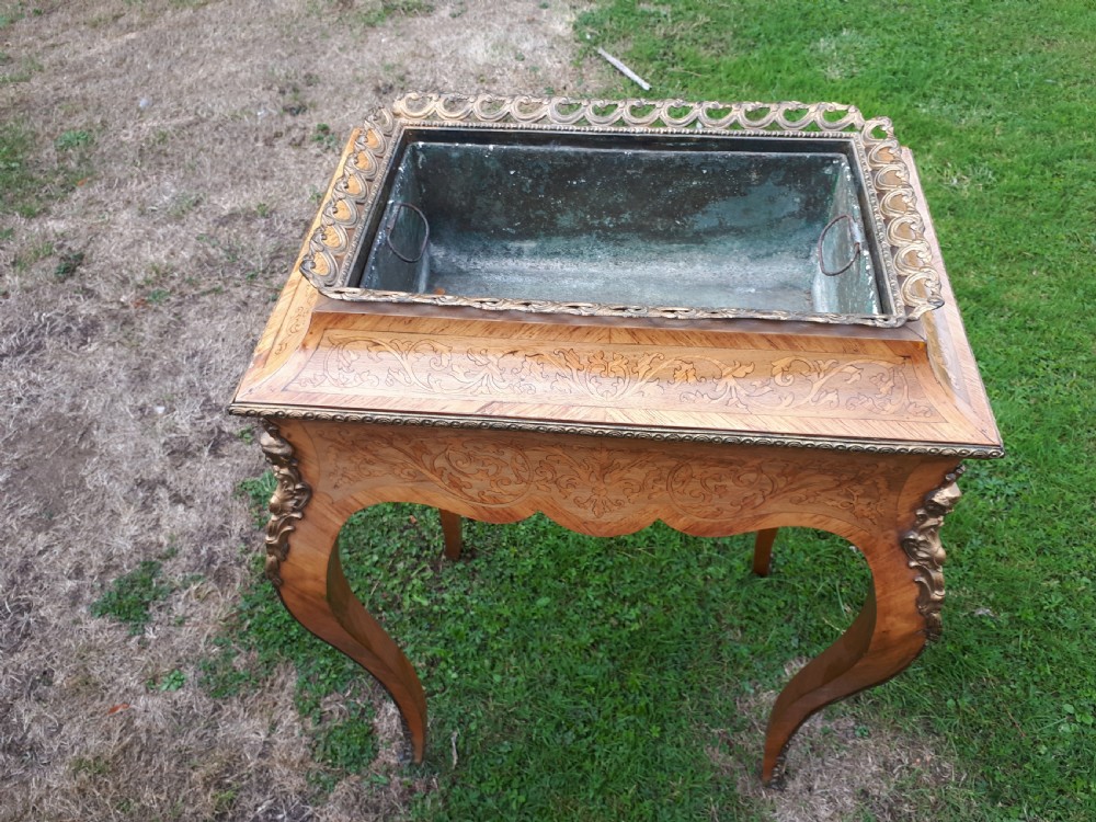 Late 19th century inlaid jardinere plant stand View II