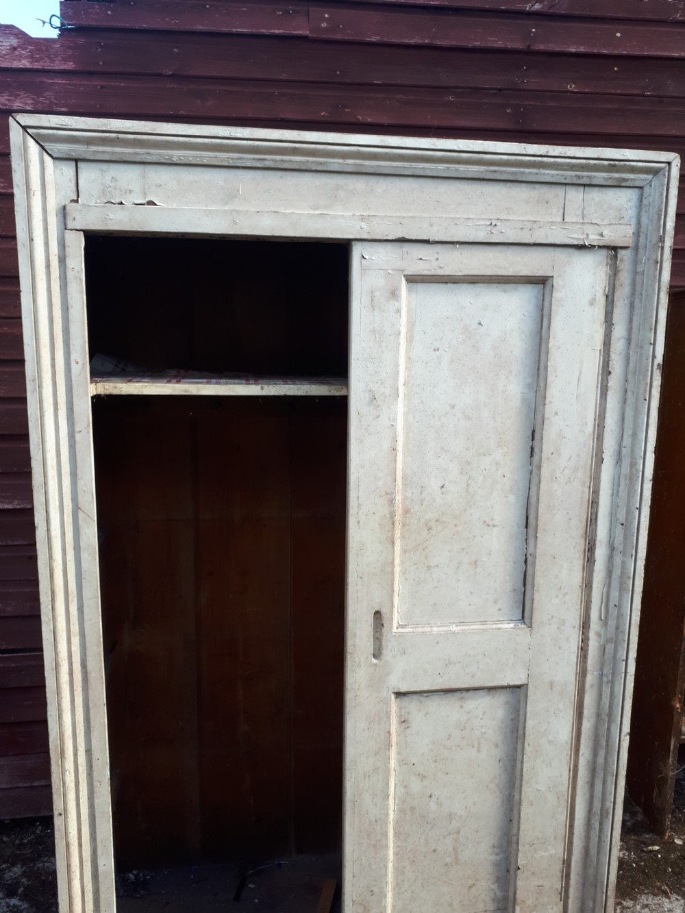 Useful 19th century painted housekeepers cupboard  View III