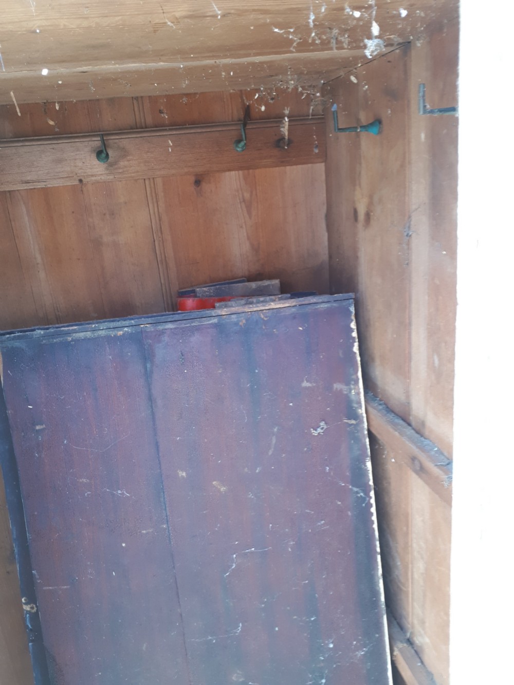 Useful 19th century painted housekeepers cupboard  View IV