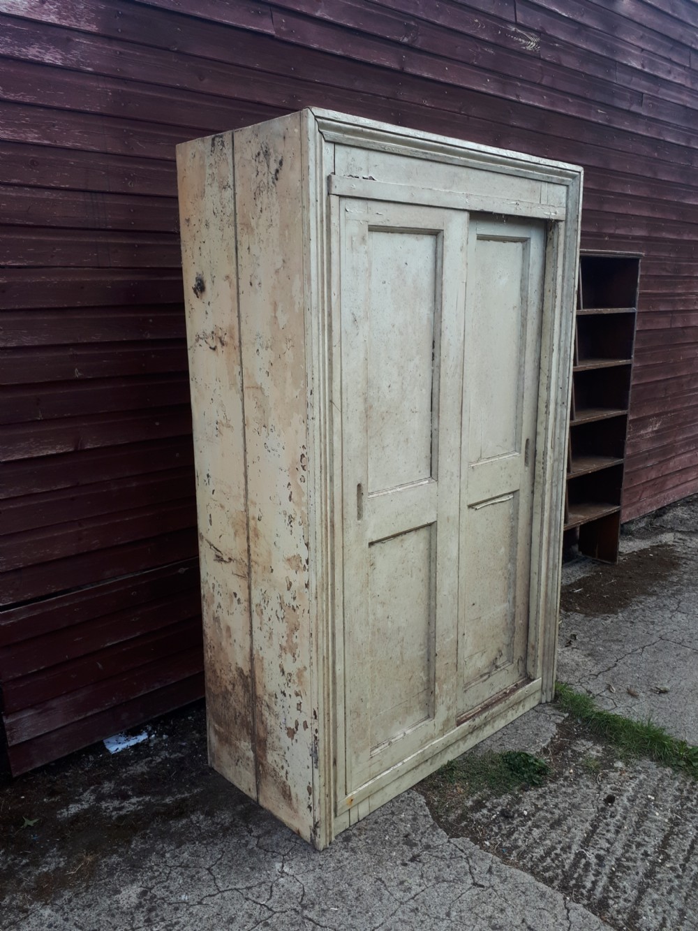 Useful 19th century painted housekeepers cupboard  View VI