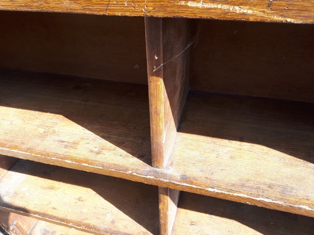 Early 20th century decorated pine kitchen shelving unit View IV