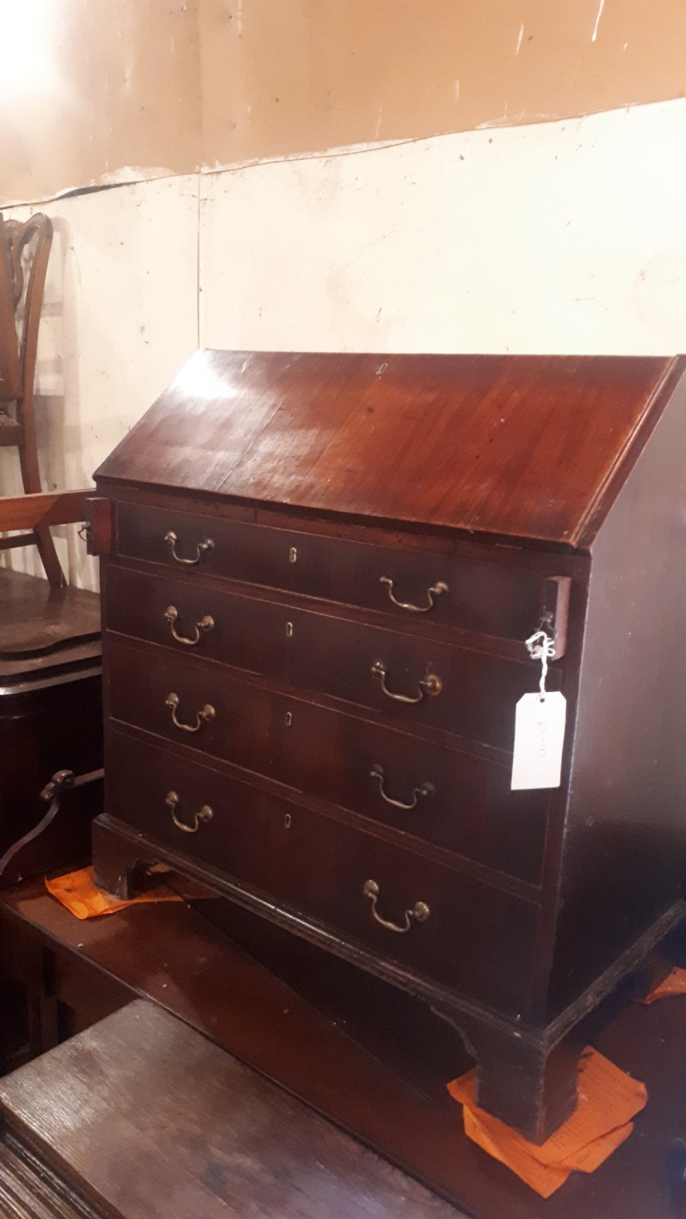 18th century 3 foot 4 drawer country made bureau