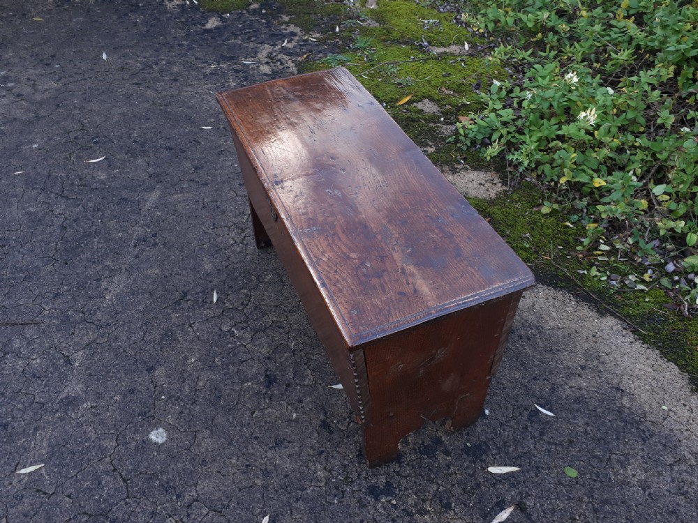 Small antique plank coffer chest View VI