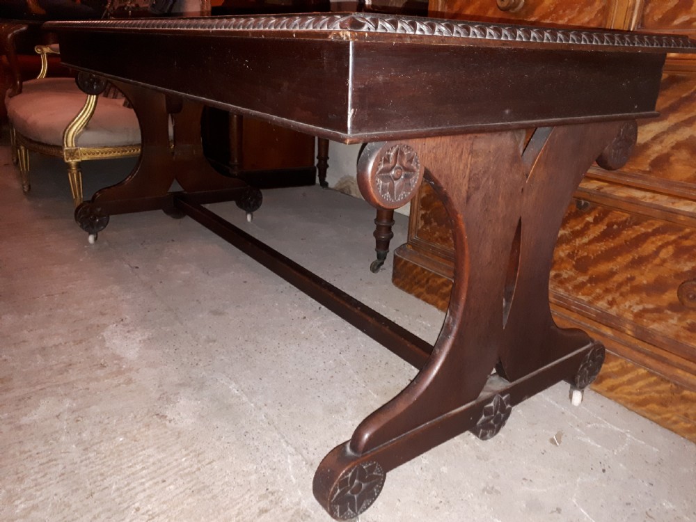 19th century Gothic walnut side table View III