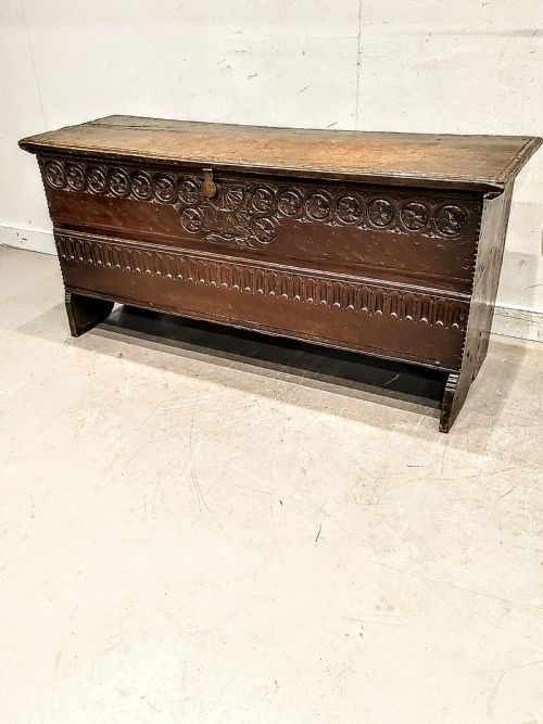 17th Century Single Plank Oak Chest